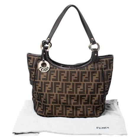 fendi tobacco zucca canvas tote bag|fendi zucca shopper tote.